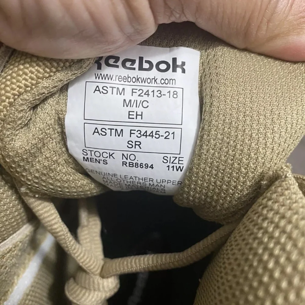 NWT Reebok Beige High-Top  Rapid Response Military Boots size 11
